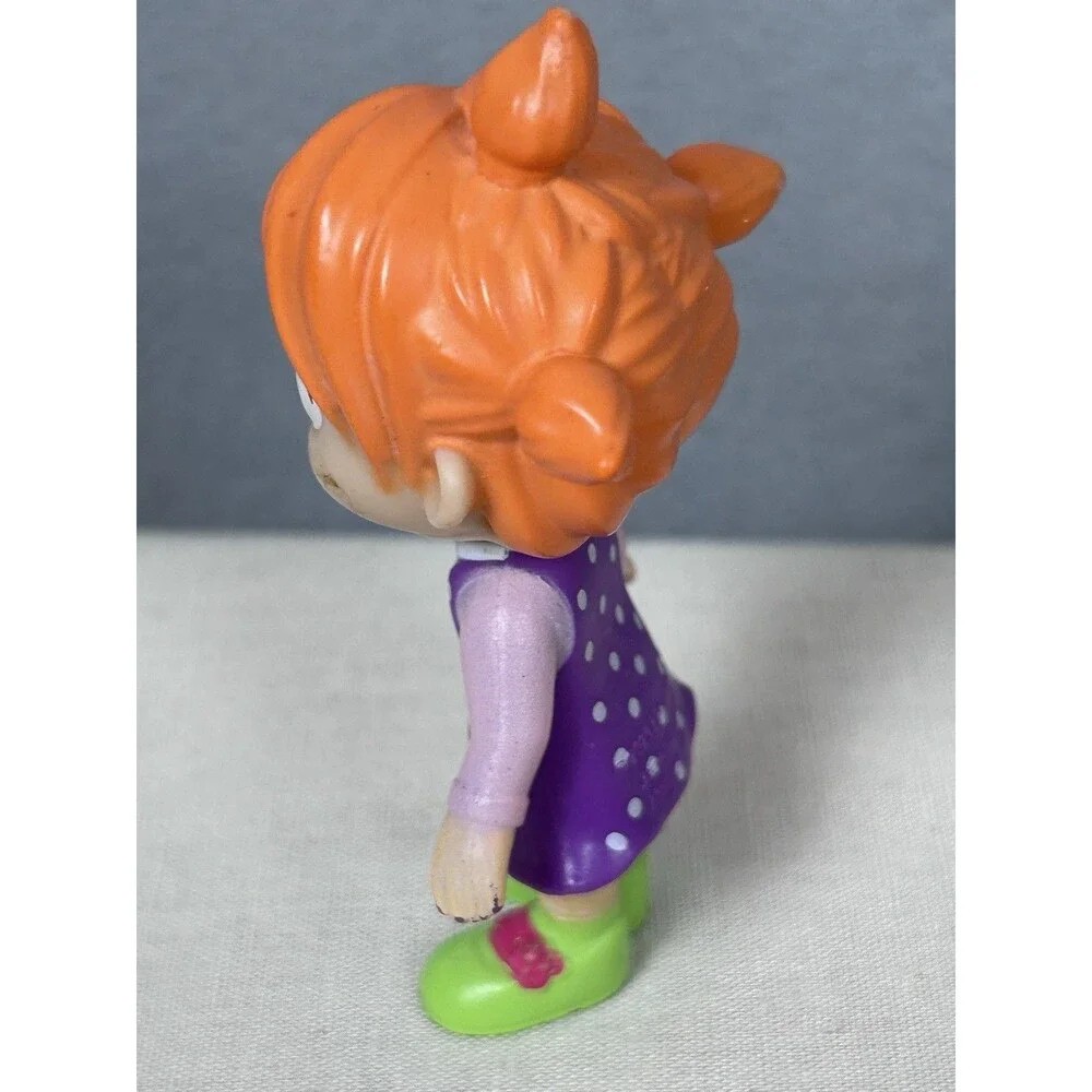 Jazwares Moonbug Cocomelon Yoyo Girl Figure Purple Polka Dot Dress posable 3